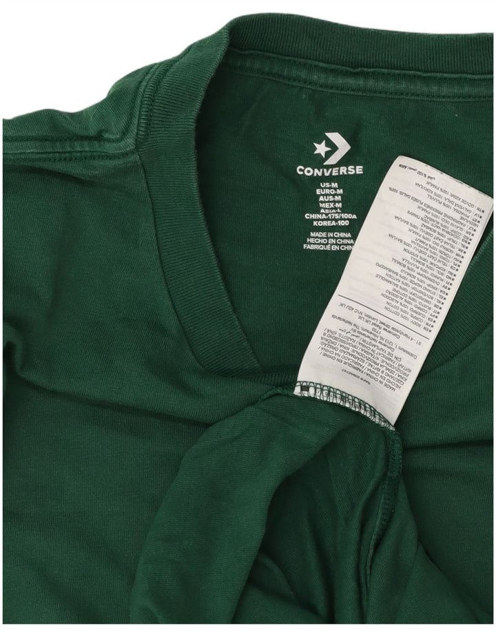 Ανδρικό γραφικό T-Shirt Converse Top Μεσαίο πράσινο βαμβακερό