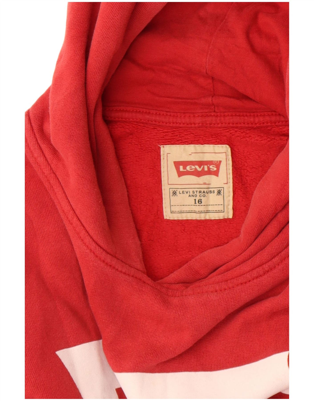 Levi's Boys Graphic Hoodie Jumper 15-16 Years Red