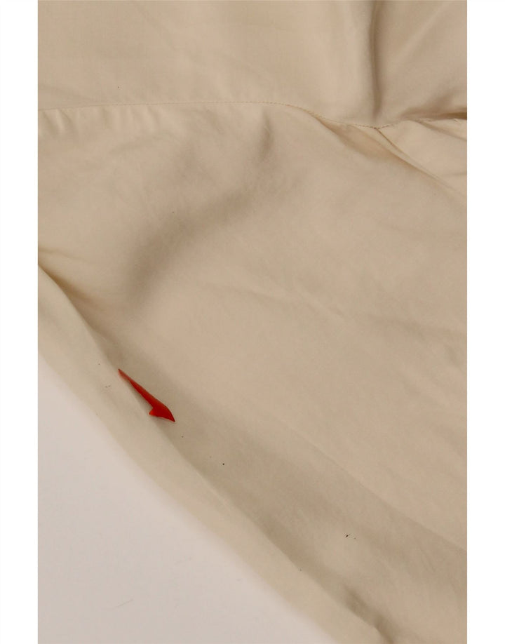 Vintage Γυναικείο πουκάμισο Crop Μπλούζα UK 14 Medium Beige