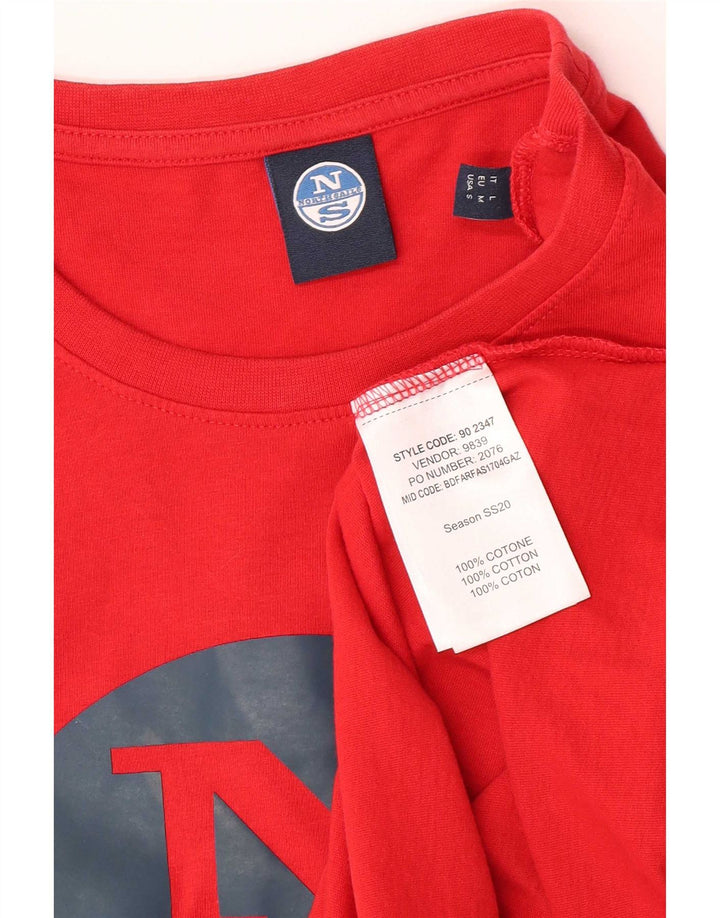 Ανδρικό γραφικό T-Shirt North Sails Top Μεσαίο κόκκινο βαμβακερό