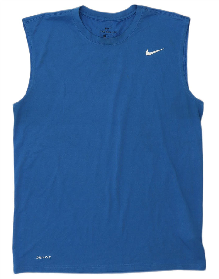 Ανδρικό γιλέκο Nike Dri Fit, μεγάλο μπλε πολυεστέρας