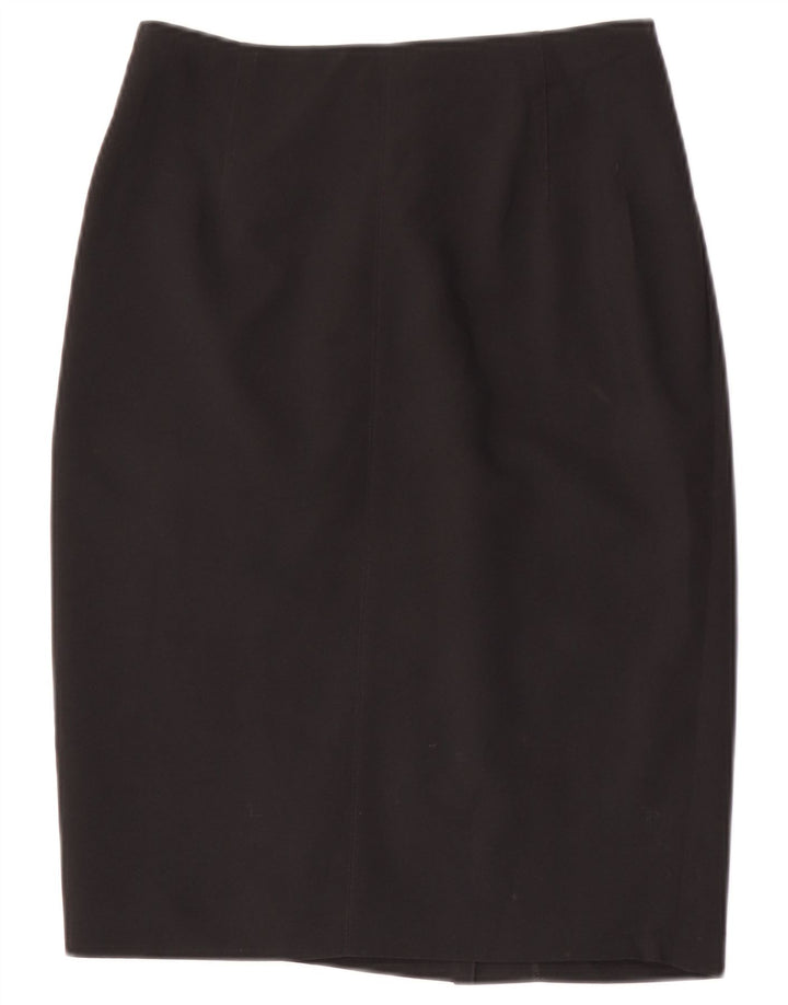 Marks & Spencer Γυναικεία Pencil Φούστα UK 8 Small W28 Black Polyester
