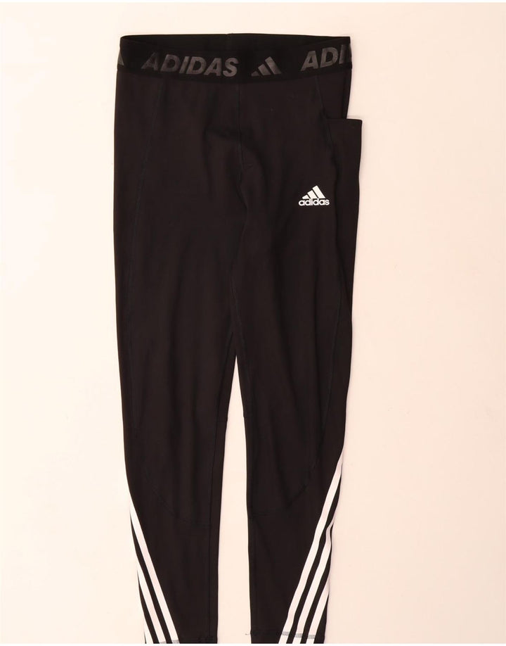 Γυναικεία γραφικά κολάν Adidas UK 12/14 Μεσαίου Μαύρου Πολυεστέρα