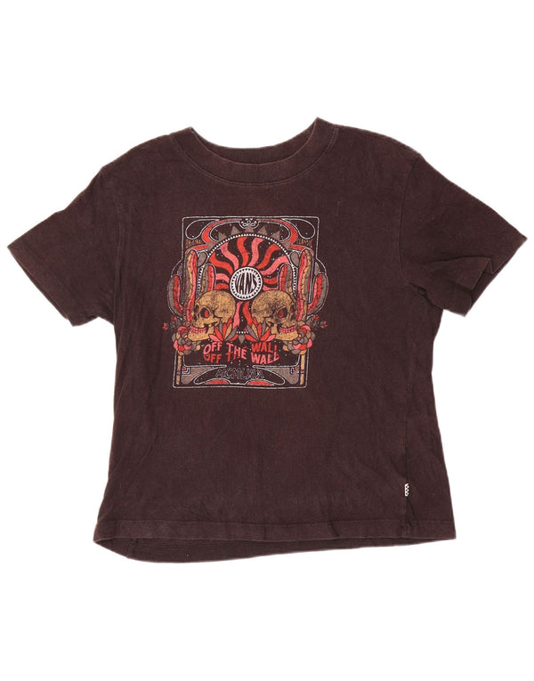Vans Γυναικείο T-Shirt Top UK 14 Medium Black