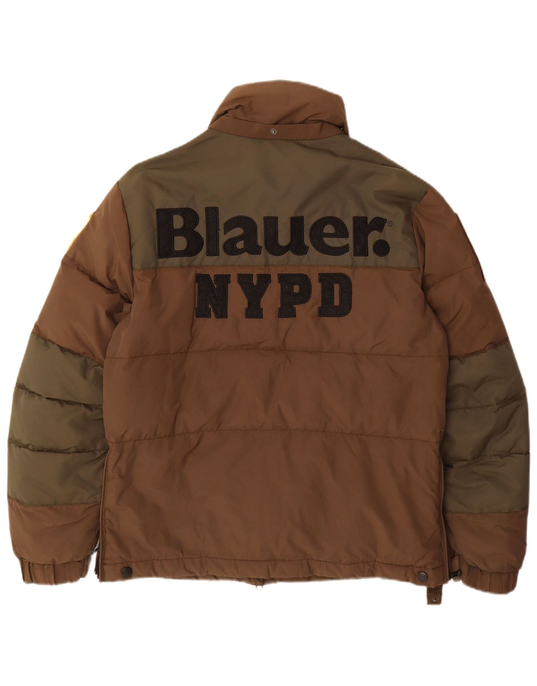 Ανδρικό γραφικό μπουφάν Blauer UK 38 Medium Brown Colorblock Nylon
