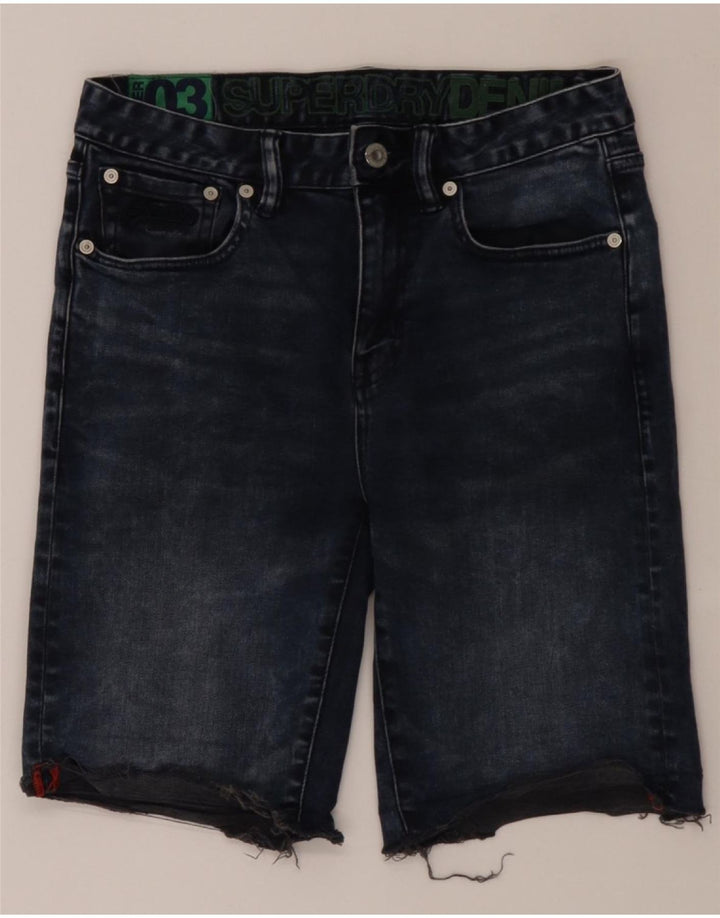 SUPERDRY Mens Denim Shorts W30 Medium Navy Blue Cotton Vintage Superdry and Second-Hand Superdry from Messina Hembry 