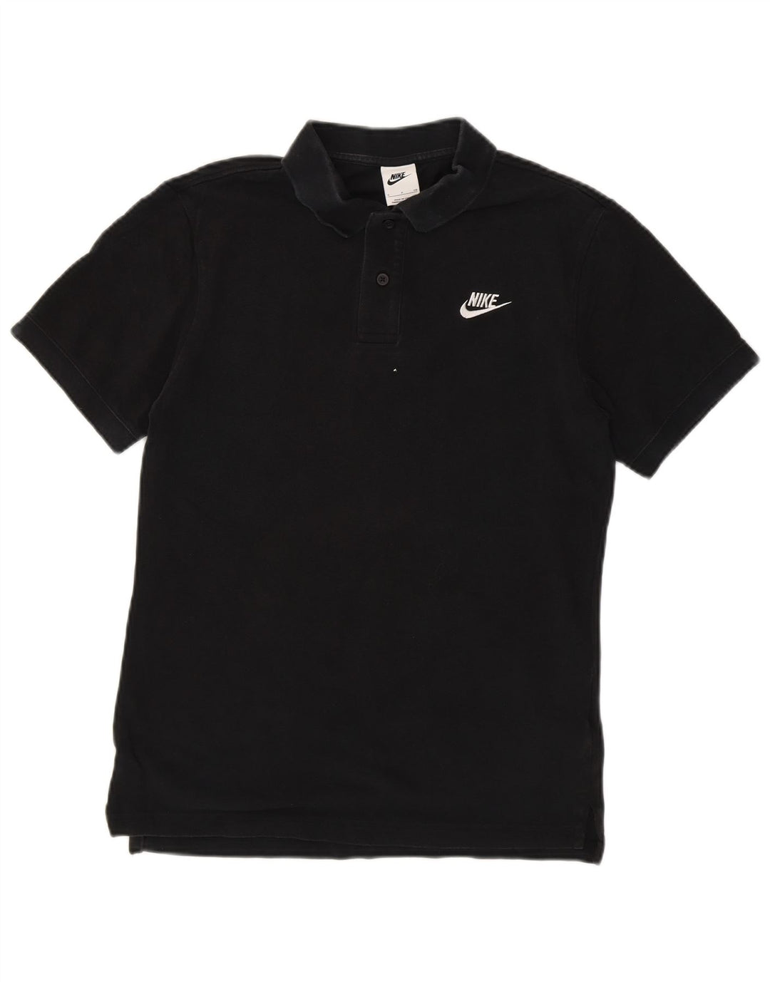 NIKE Mens Polo Shirt Small Black Cotton
