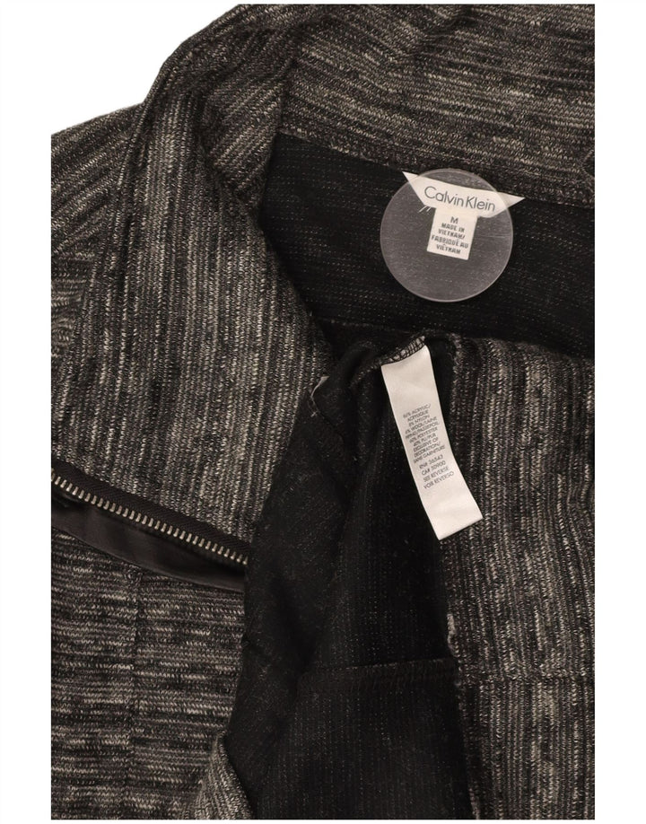 CALVIN KLEIN Γυναικείο πουλόβερ ζακέτα UK 14 Ακρυλικό μεσαίου γκρι