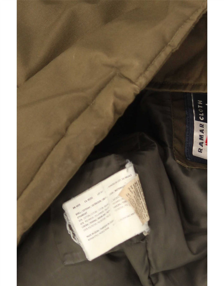 Woolrich Γυναικείο παλτό με κουκούλα με επένδυση UK 14 μεσαίο χακί βαμβάκι