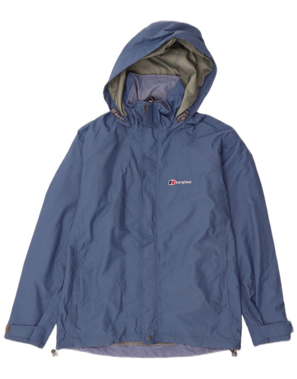 BERGHAUS Γυναικείο μπουφάν βροχής με κουκούλα UK 8 Small Blue Nylon