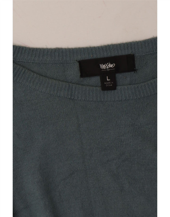 MOSSIMO Womens Boat Neck Jumper Sweater UK 14 Large Blue Vintage Mossimo and Second-Hand Mossimo from Messina Hembry 