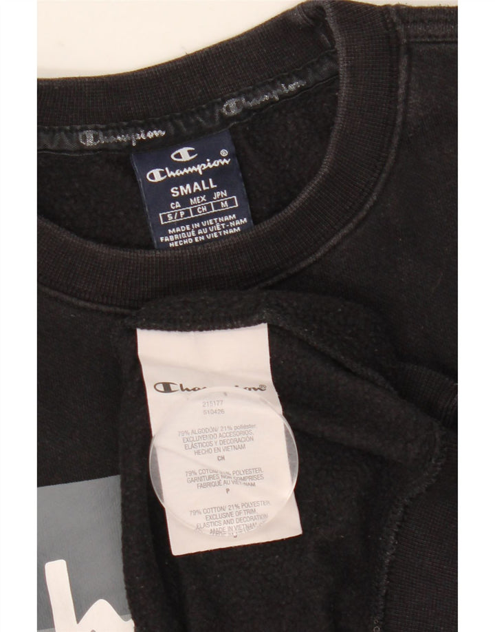 Ανδρικό γραφικό φούτερ Champion Jumper Small Black Colourblock Βαμβακερό
