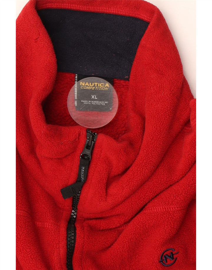 Nautica Ανδρικό φερμουάρ Fleece Jumper XL Red Polyester