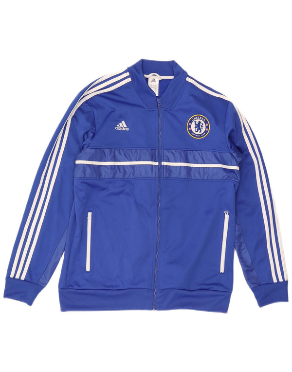 Adidas Mens Chelsea FC Graphic αθλητική φόρμα Top Jacket μεγάλο μπλε πολυεστέρας