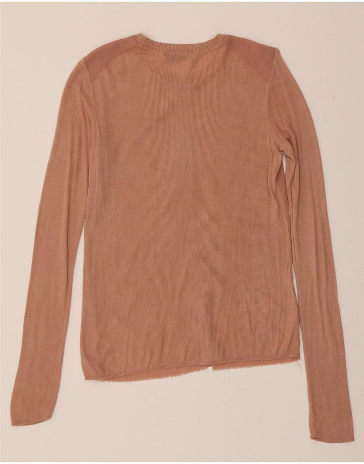 ZARA Womens Crew Neck Jumper Sweater UK 12 Medium Pink Vintage Zara and Second-Hand Zara from Messina Hembry 