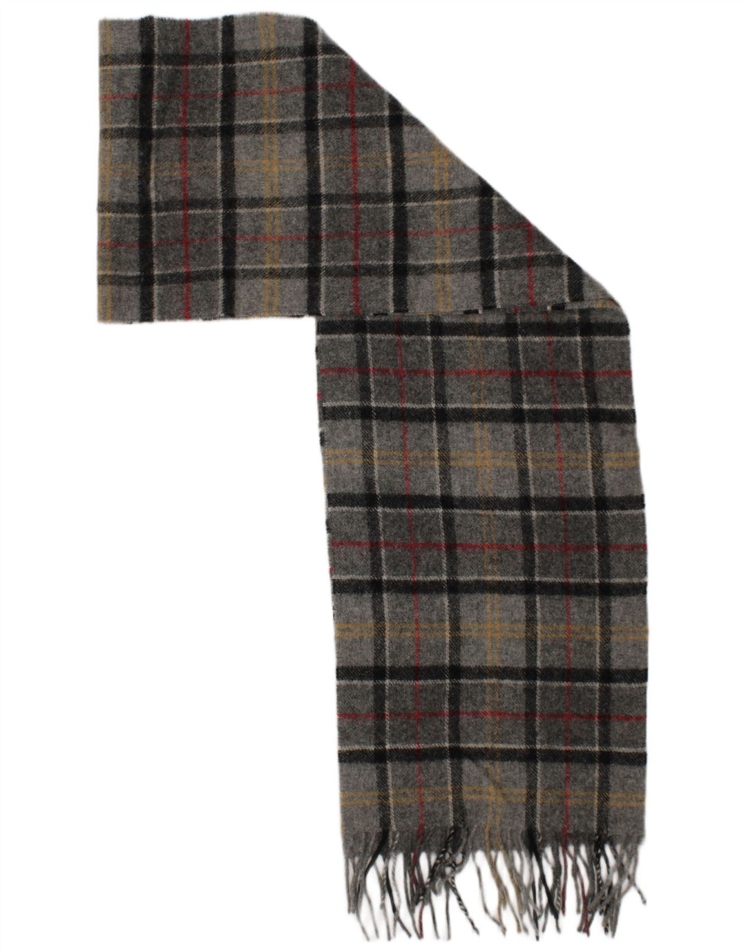 Ανδρικό ορθογώνιο φουλάρι Barbour One Size Grey καρό Lambswool Classic