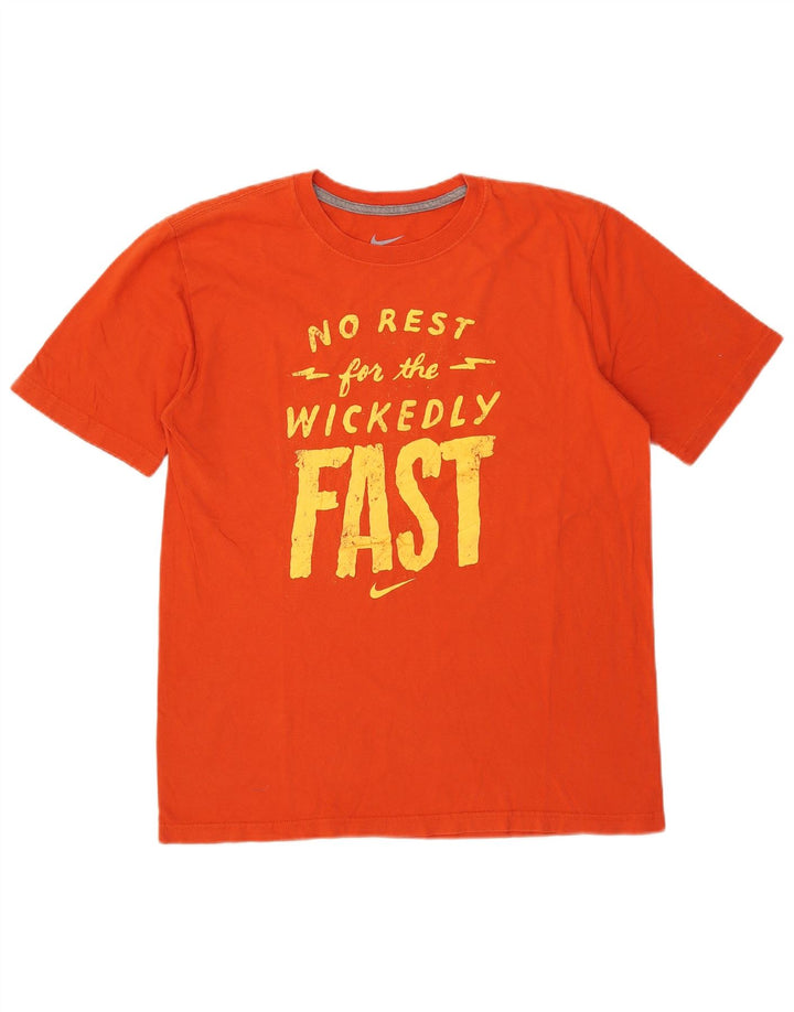 Ανδρικό T-Shirt με κανονική εφαρμογή Nike, μεσαίο βαμβακερό πορτοκαλί