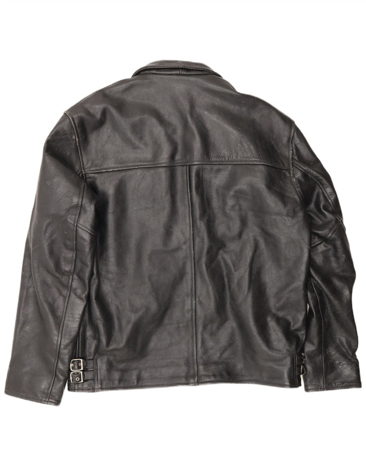 Ashy Ανδρικό Δερμάτινο Μπουφάν UK 44 2XL Μαύρο Δερμάτινο