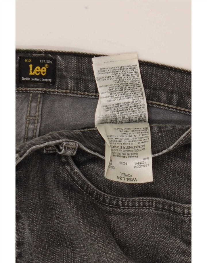 Lee Mens Powell Straight Jeans W34 L30 Γκρι βαμβακερό