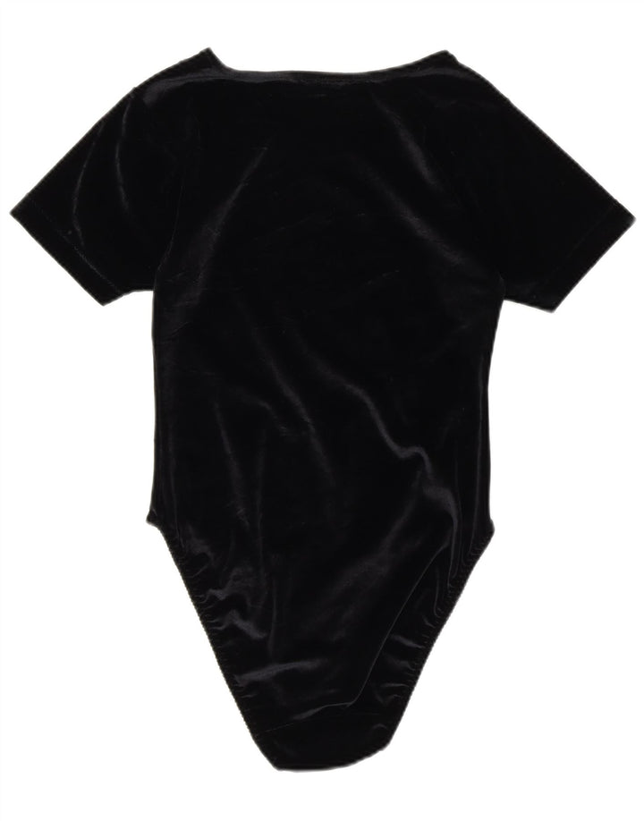 MICHELLE γυναικείο βελούδινο κορμάκι UK 14 Medium μαύρο Paisley Polyester