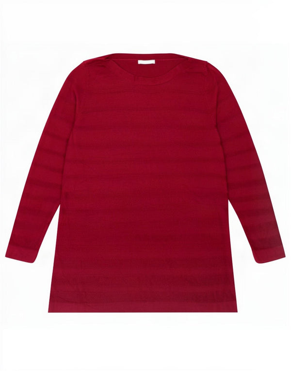 Marks & Spencer Γυναικείο μακρυμάνικο UK 22 3XL ακρυλικό μπορντό