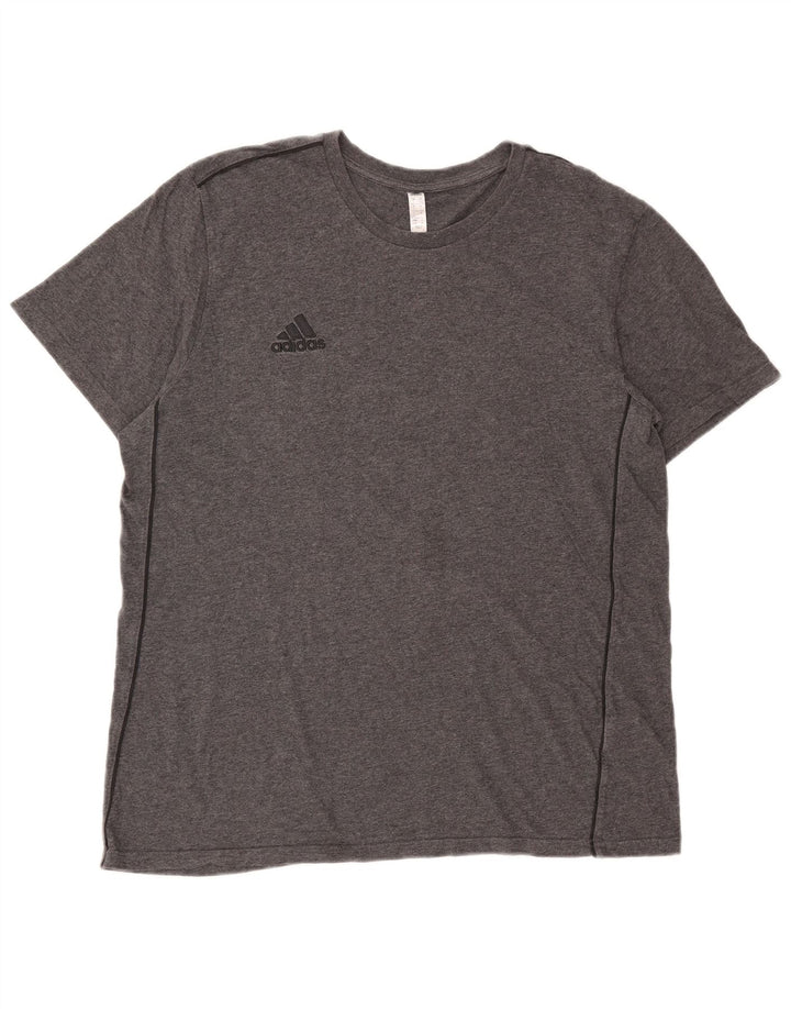 Ανδρικό T-Shirt Adidas Top μεγάλο γκρι βαμβακερό