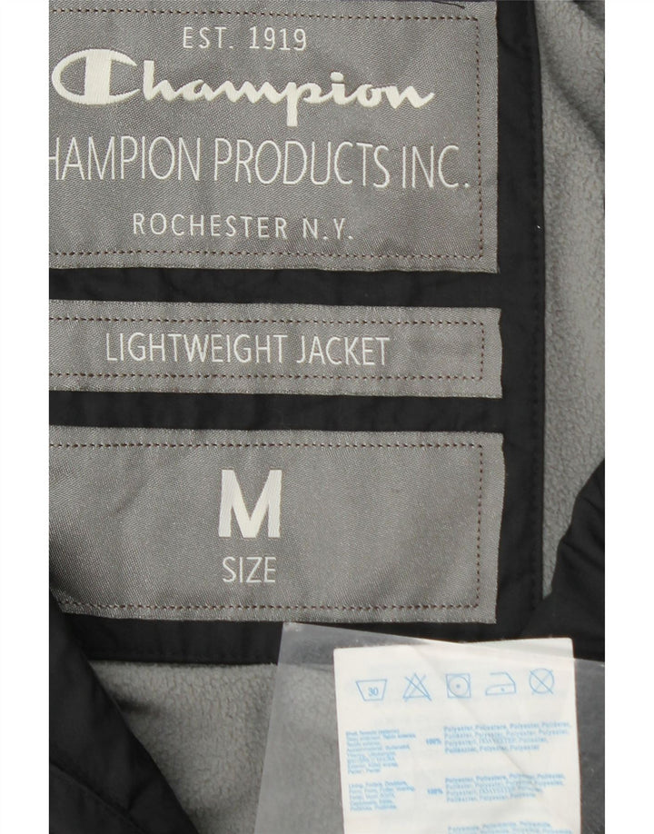 CHAMPION Ανδρικό NY Rochester Hooded Bomber Jacket UK 38 Medium Black