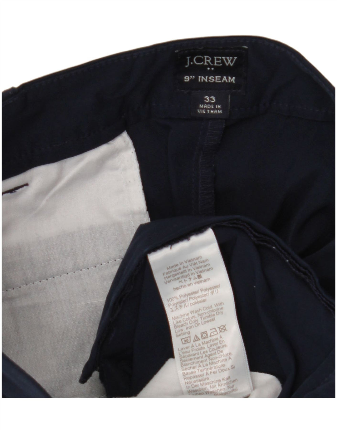 J. CREW Ανδρικό σορτς Chino W33 Medium Navy Blue Polyester