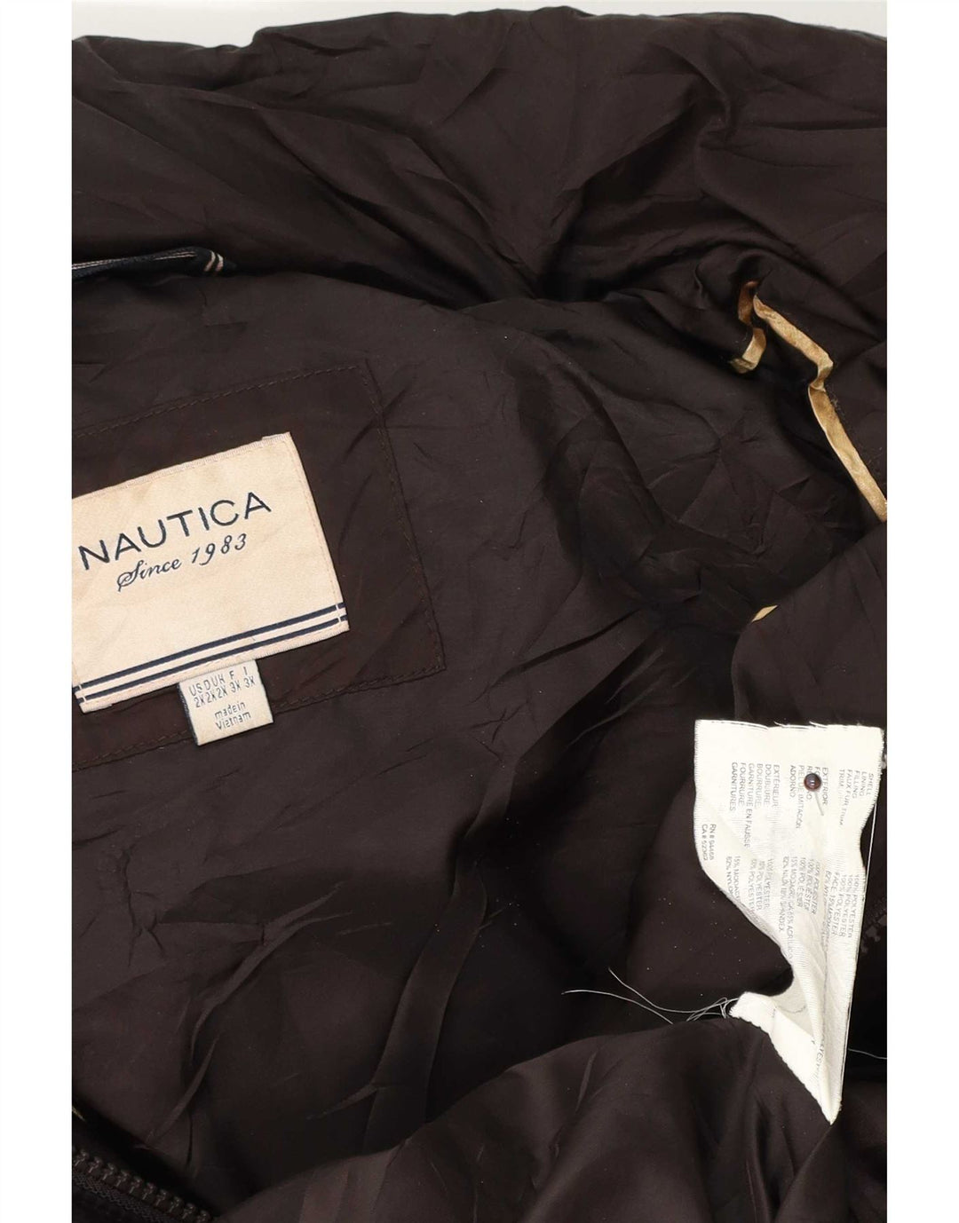 Nautica Γυναικείο μπουφάν με κουκούλα UK 20 2XL καφέ πολυεστέρας
