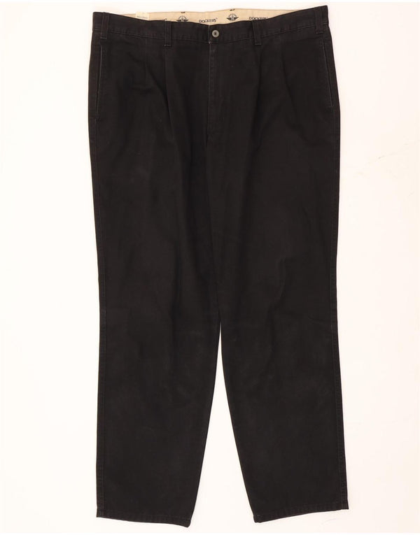 Dockers Mens Pegged Chino Trousers W42 L32 Black