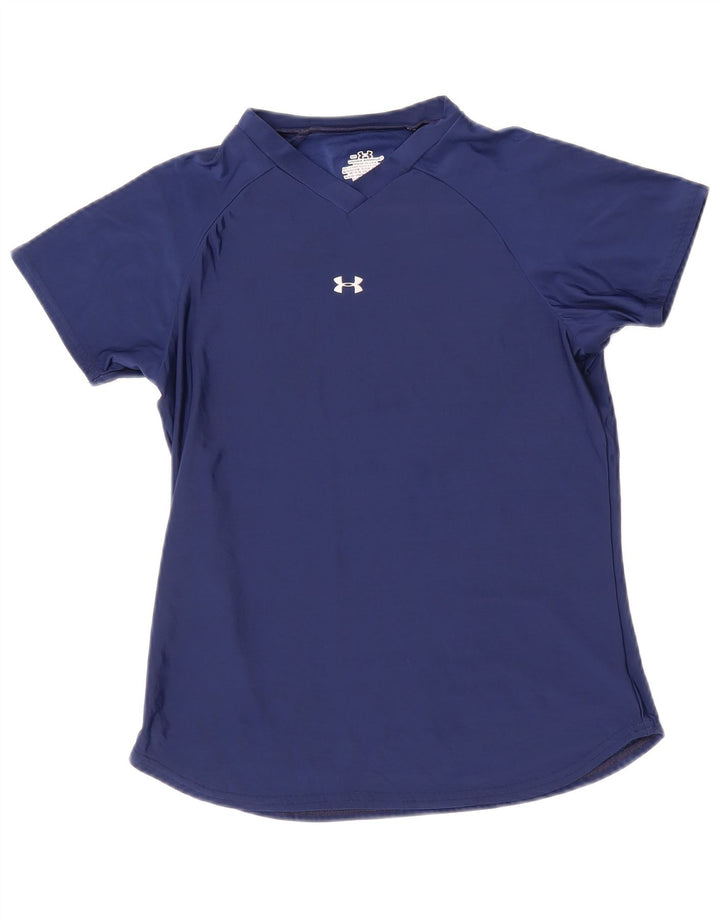 Under Armour Γυναικείο T-Shirt Top Small Navy Blue Polyester