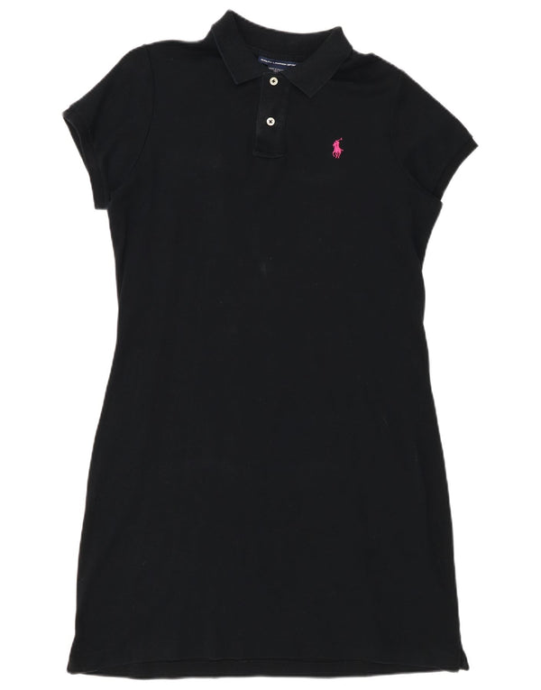 Γυναικείο φόρεμα πόλο Ralph Lauren UK 16 μεγάλο μαύρο βαμβακερό