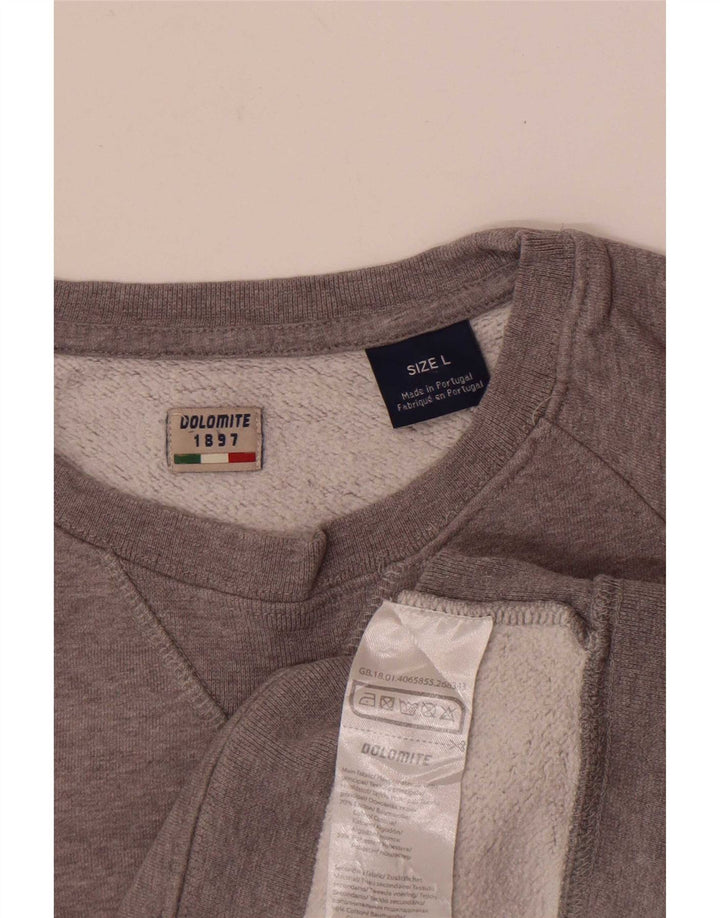 Ανδρικό γραφικό φούτερ Dolomite Jumper με μεγάλο γκρι βαμβάκι