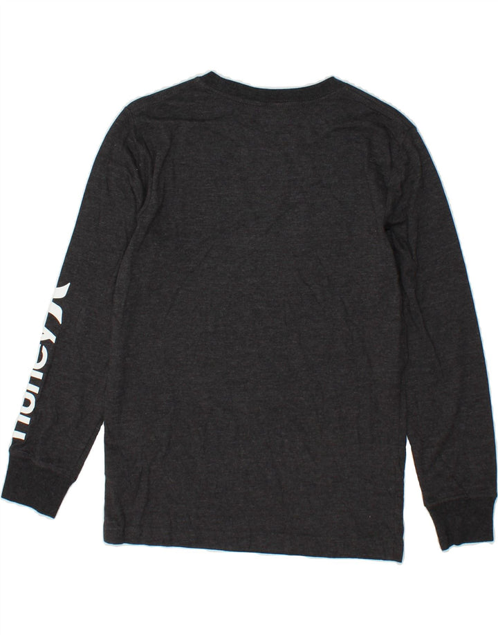HURLEY Boys Graphic Top Long Sleeve 10-11 Years Grey Cotton Vintage Hurley and Second-Hand Hurley from Messina Hembry 