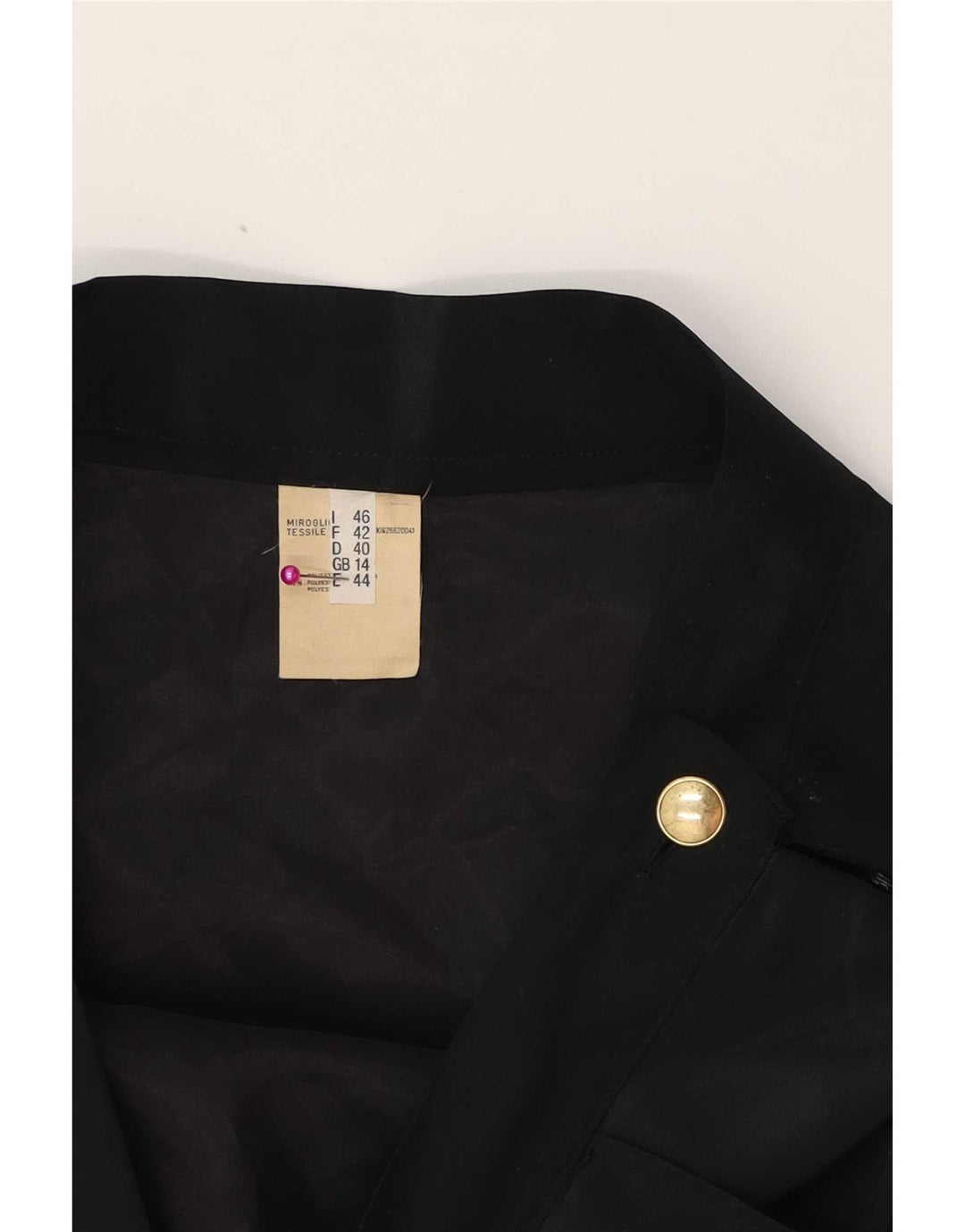 Vintage Γυναικεία Πλισέ Midi Φούστα UK 14 Medium W30 Μαύρος Πολυεστέρας