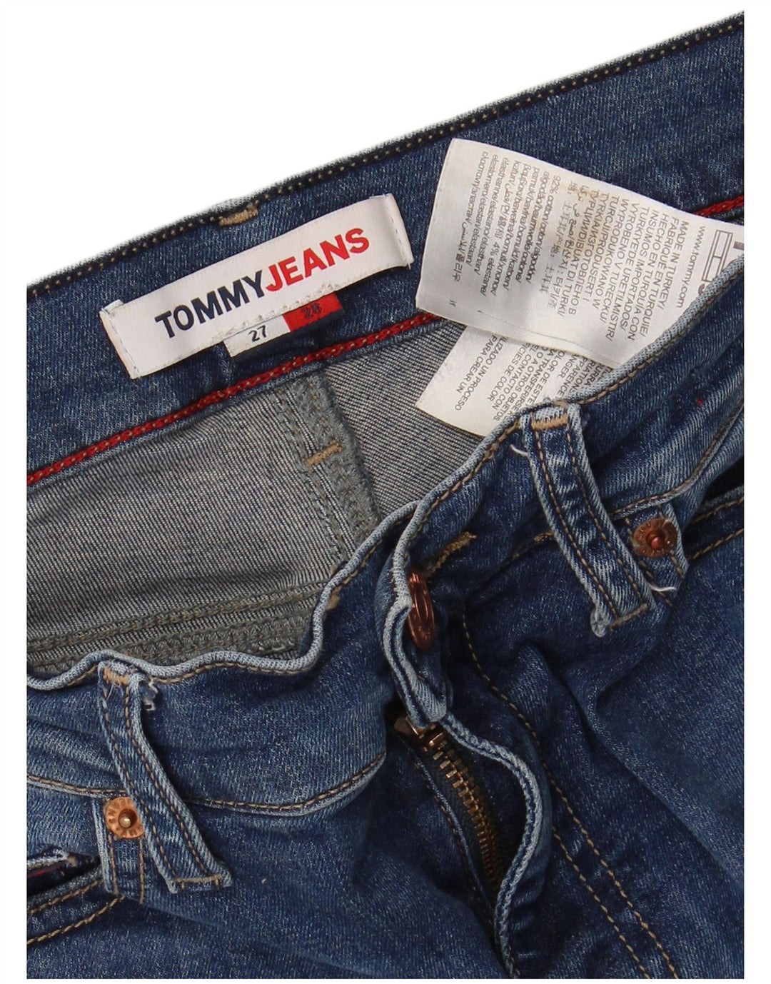 TOMMY HILFIGER Γυναικείο Skinny Jeans W27 L28 Μπλε Βαμβακερό