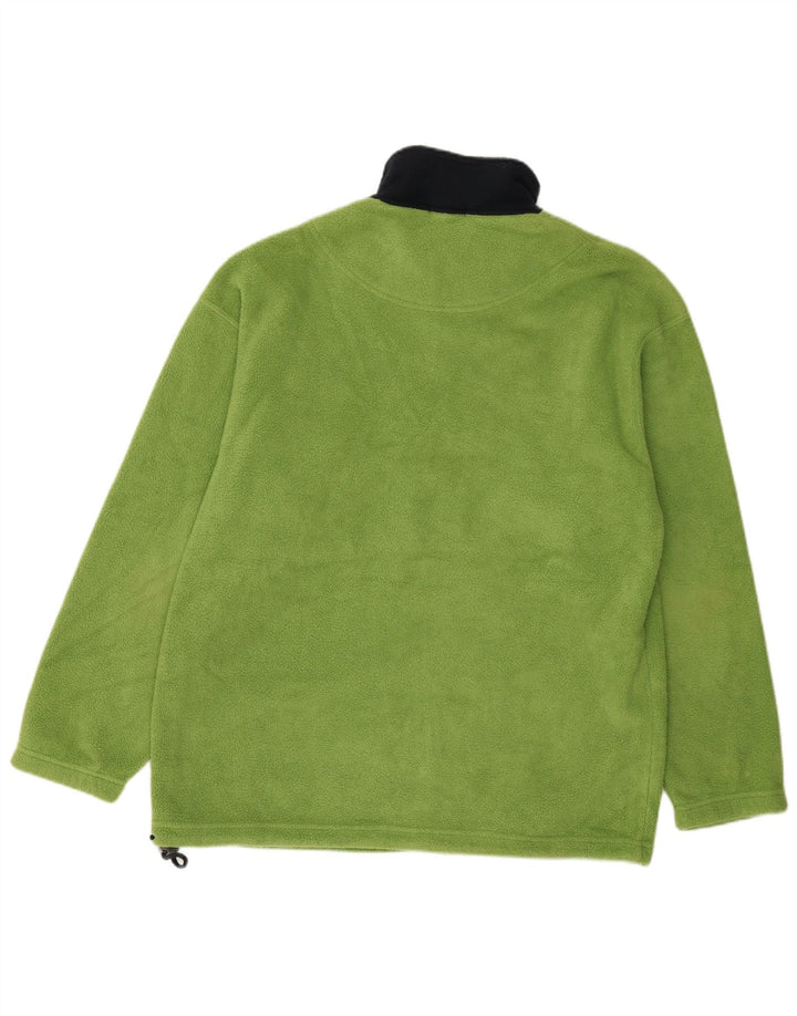 Marks & Spencer Ανδρικό φερμουάρ Fleece Jumper Μεγάλο πράσινο χρώμα