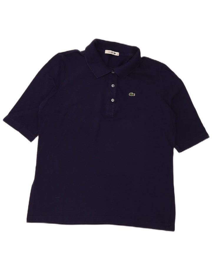 Lacoste Γυναικείο πουκάμισο Polo Νούμερο 44 Μεγάλο Βαμβακερό Navy Blue