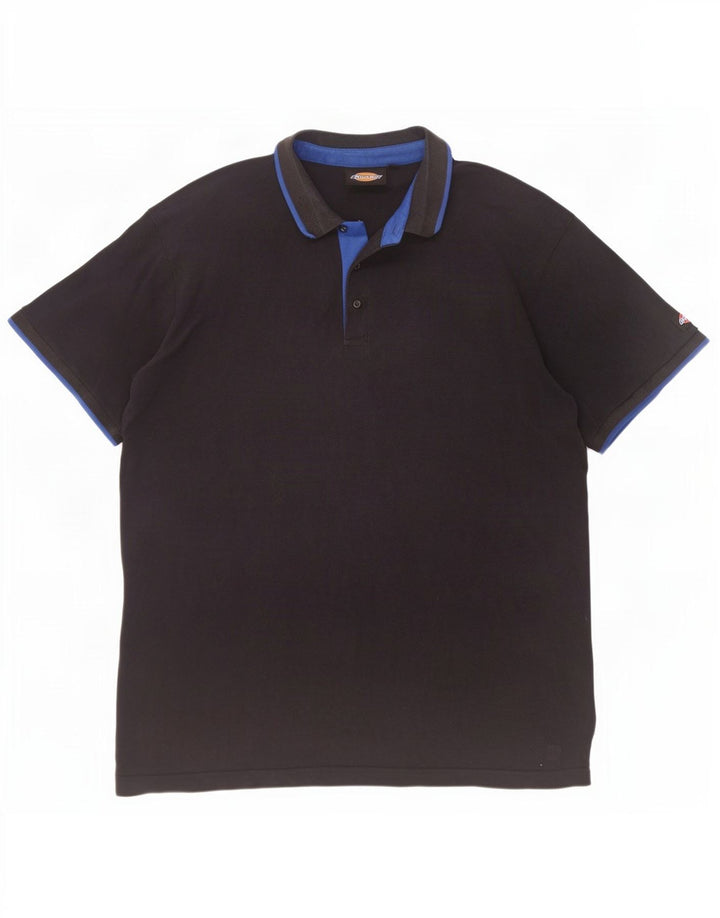 Dickies Ανδρικό Πόλο Μπλουζάκι 2XL Μαύρο βαμβακερό