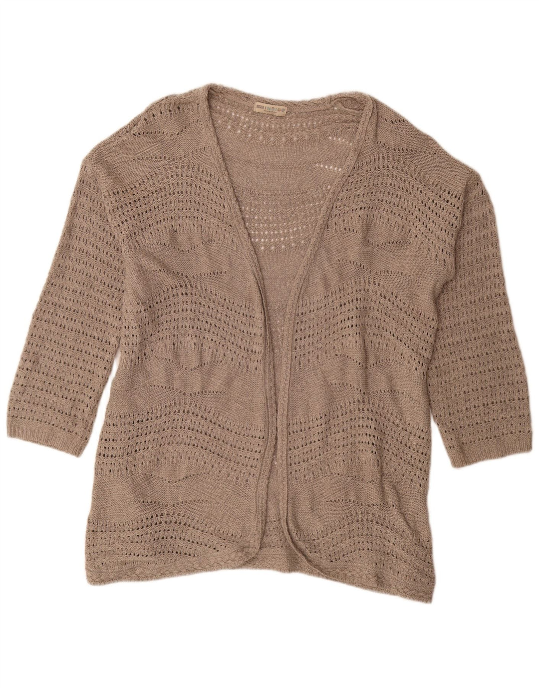 Marks & Spencer Γυναικεία ανοιχτή ζακέτα πουλόβερ UK 20 2XL Beige Polyester