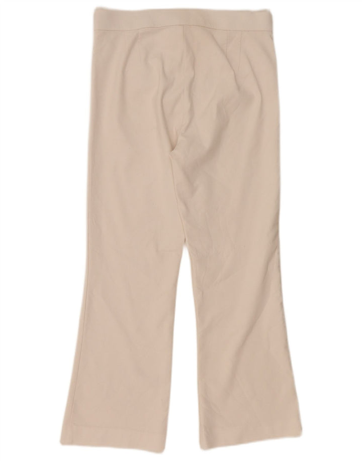 Zara Γυναικείο Bootcut Cropped Παντελόνι Medium W29 L25 Λευκό βαμβακερό