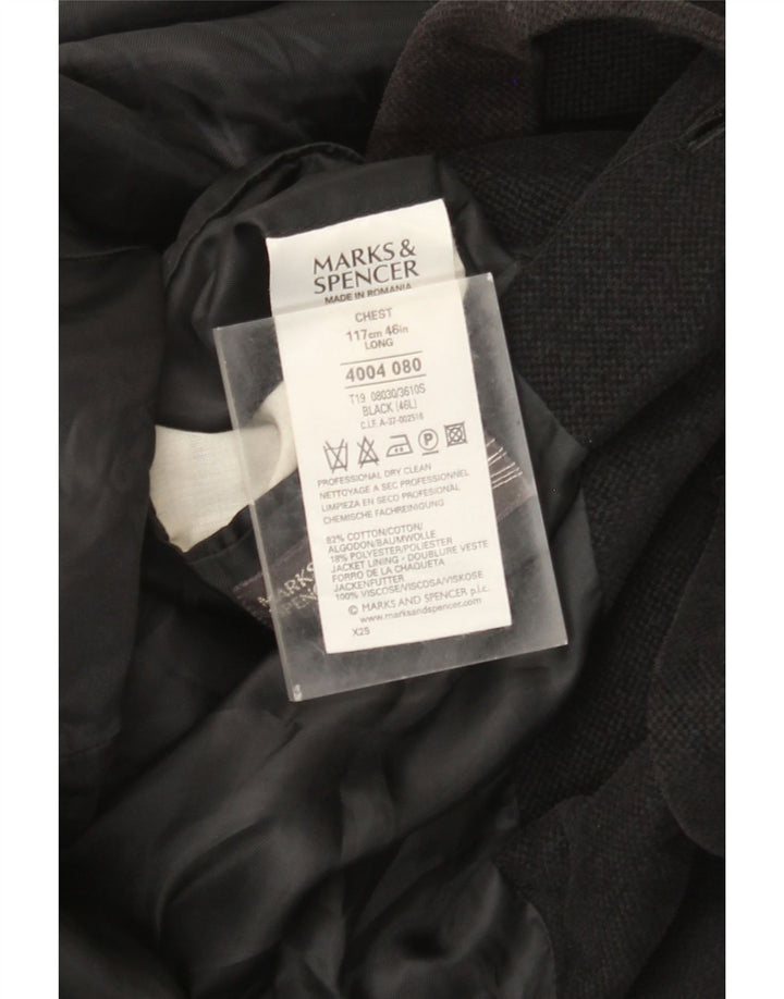 Marks & Spencer Ανδρικό Μπουφάν Blazer UK 46 XL Μαύρο βαμβακερό