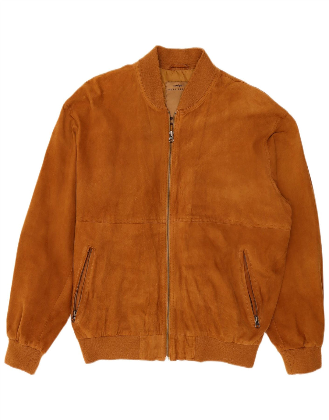 Conbipel Ανδρικό Suede Bomber Jacket IT 54 XL Καφέ Δερμάτινο