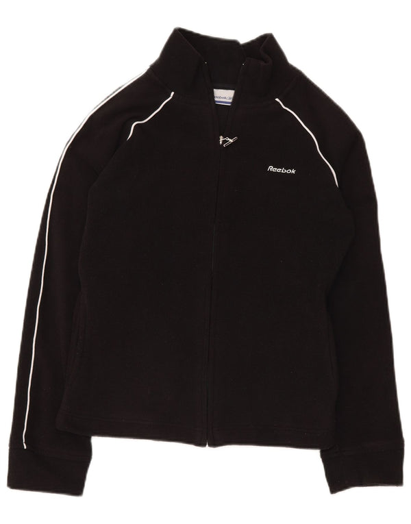 REEBOK Γυναικείο Fleece Jacket UK 10 Small Black Polyester