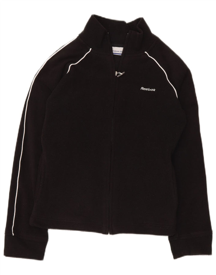 REEBOK Γυναικείο Fleece Jacket UK 10 Small Black Polyester