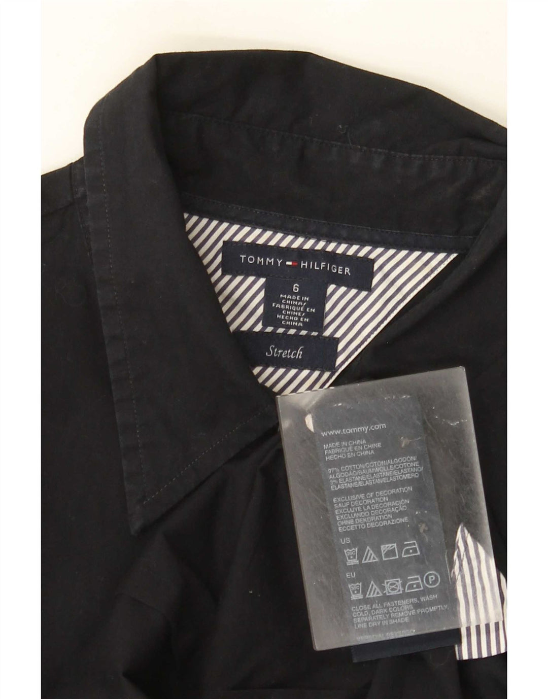 Tommy Hilfiger Γυναικείο Πουκάμισο US 6 Μεσαίο μαύρο βαμβακερό