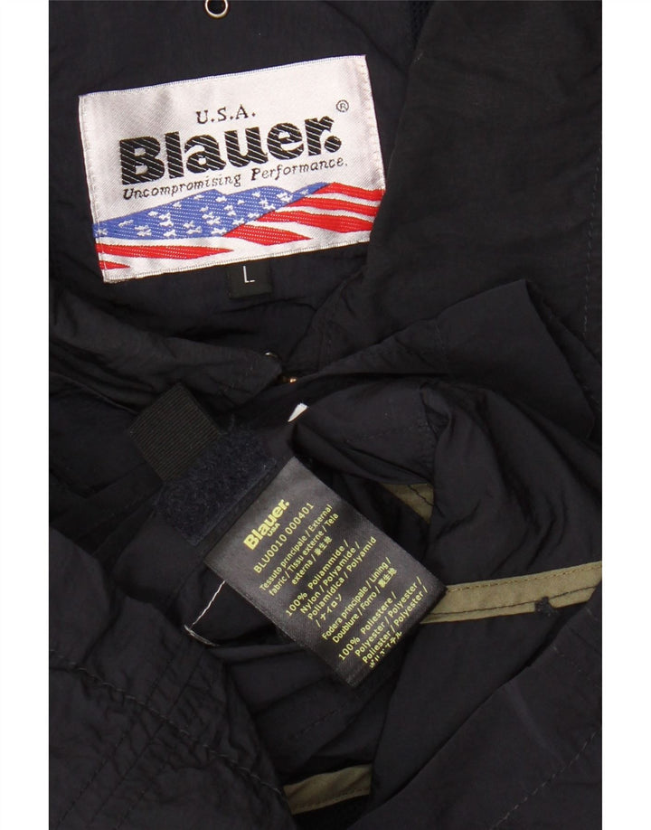 Blauer Mens Utility Jacket UK 40 Large Navy Blue Polyamide