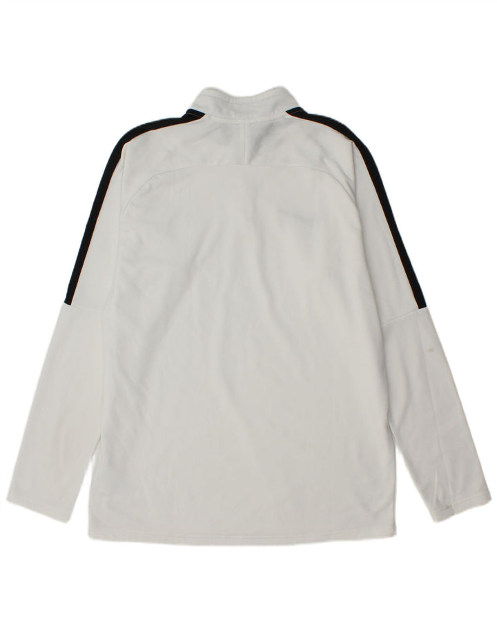 Ανδρική φόρμα πουλόβερ με φερμουάρ Nike Dri Fit Top Large White Colourblock