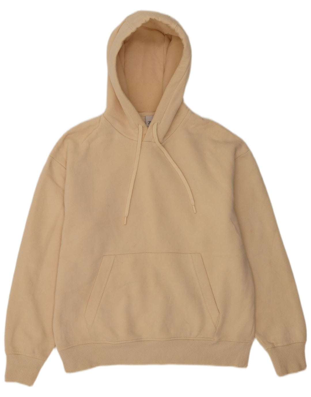 Zara Ανδρικό Hoodie Jumper Μεσαίο Μπεζ βαμβακερό