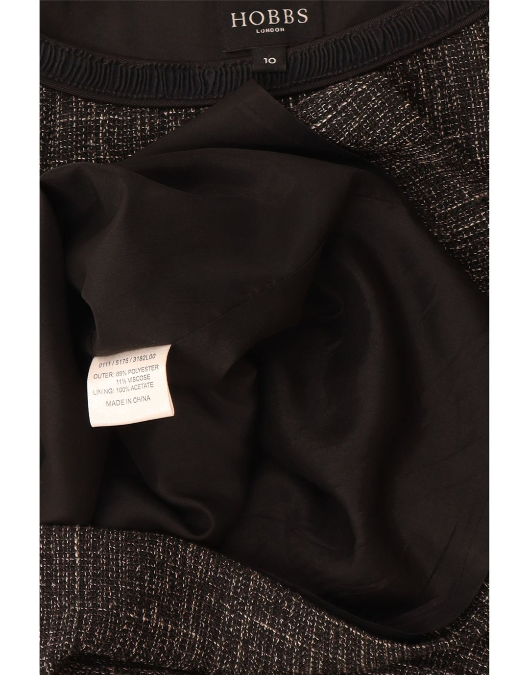 Γυναικείο αμάνικο φόρεμα Hobbs UK 10 Small Black Polyester